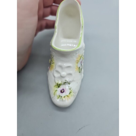 Vintage Old Foley Floral Victorian pattern china shoe, James Kent England - Picture 3 of 5